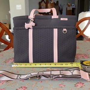 Radley of London satchel Grey and Pink in color